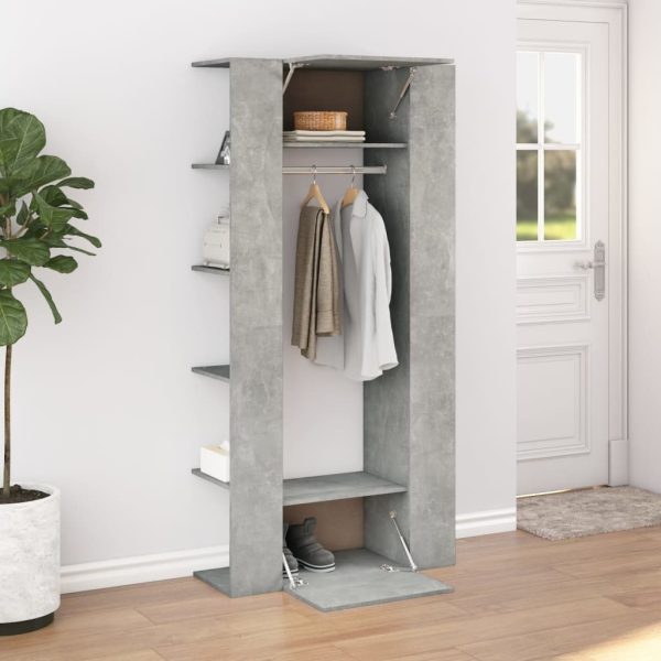 Hallway Cabinets 2 pcs Engineered Wood – Concrete Grey