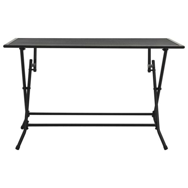 Folding Mesh Table Steel Anthracite