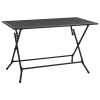 Folding Mesh Table Steel Anthracite – 120x60x72 cm