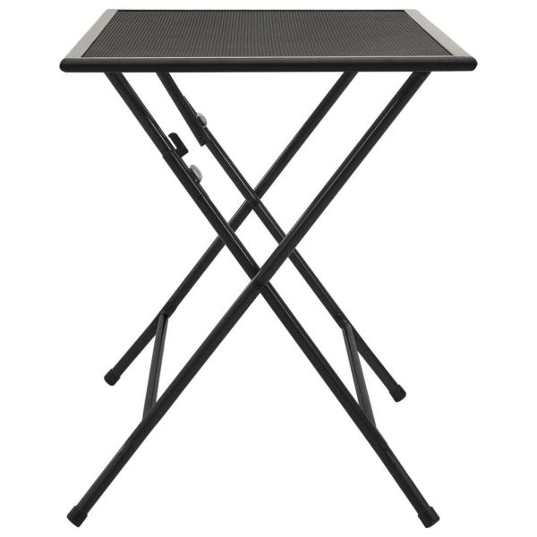 Folding Mesh Table Steel Anthracite – 120x60x72 cm