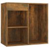 Dressing Table Set with LED Engineered Wood – Smoked Oak