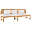 Day Bed with Cushion 200x60x75 cm Solid Wood Acacia – Cream