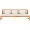 Day Bed with Cushion 200x60x75 cm Solid Wood Acacia – Cream