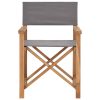 Director’s Chairs 2 pcs Solid Wood Teak – Grey