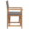 Director’s Chairs 2 pcs Solid Wood Teak – Grey