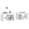 Northbrook Bedside Cabinets 2 pcs with LED Lights 70×36.5×40 cm – White