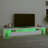 Cassilis TV Cabinet with LED Lights – 260×36.5×40 cm, White