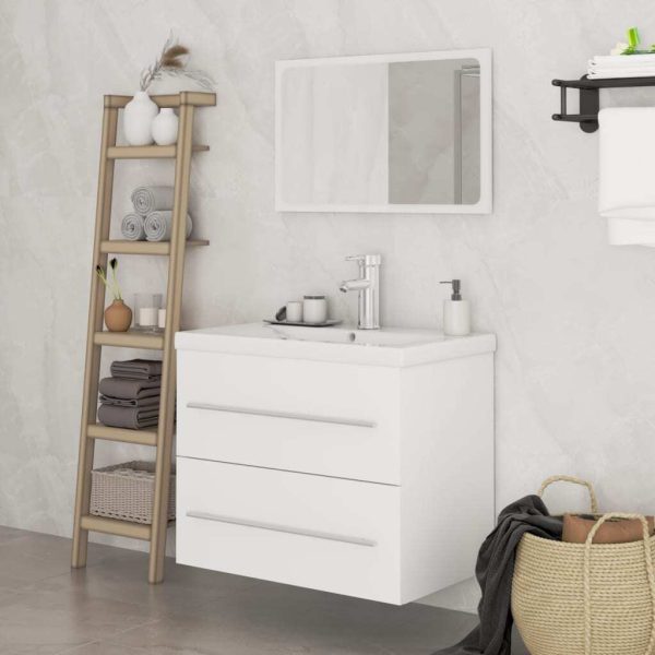 3 Piece Bathroom Furniture Set – White