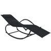 Rocking Sun Lounger Steel and Textilene – Black, 1