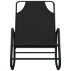 Rocking Sun Lounger Steel and Textilene – Black, 1