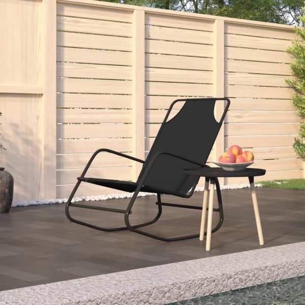 Rocking Sun Lounger Steel and Textilene