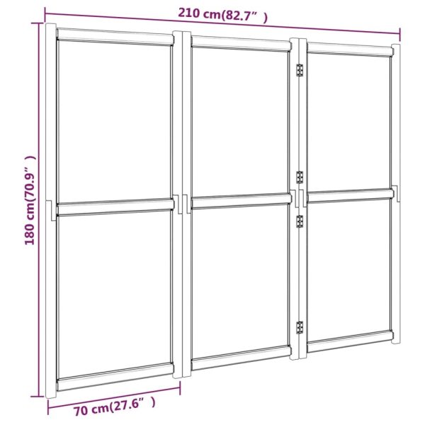 Ellicott Room Divider – 210×180 cm, Black