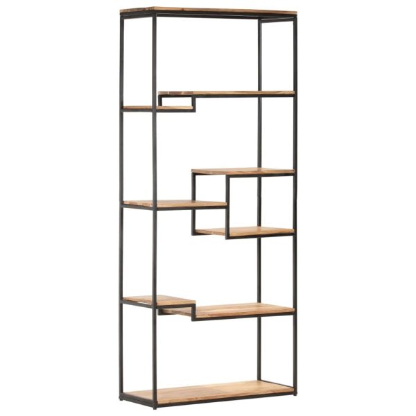 Bookcase 80x30x180 cm – Solid Acacia Wood