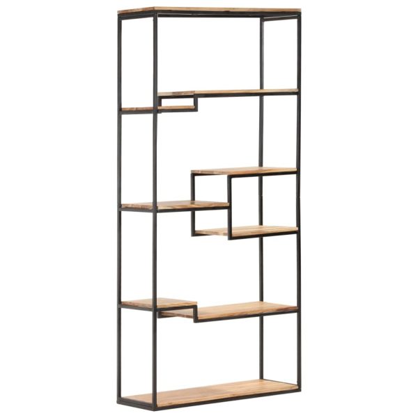 Bookcase 80x30x180 cm – Solid Acacia Wood