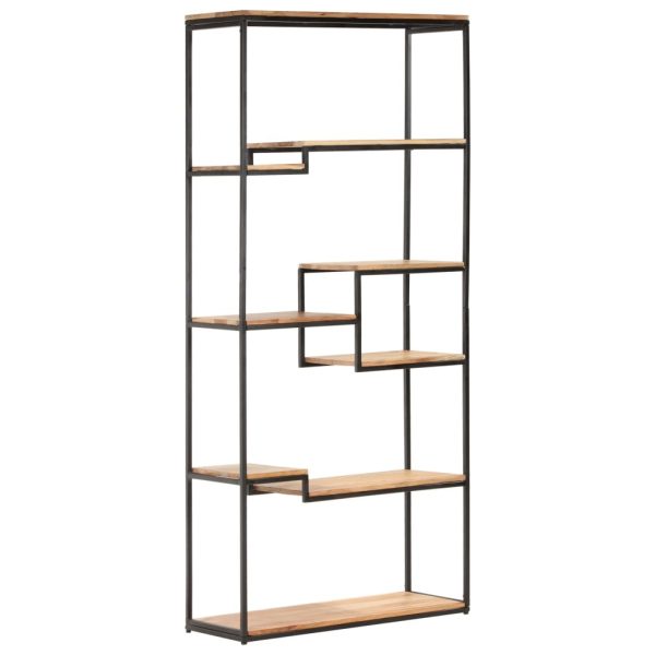 Bookcase 80x30x180 cm – Solid Acacia Wood