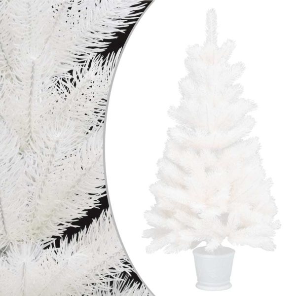 Artificial Christmas Tree Lifelike Needles White – 65×35 cm
