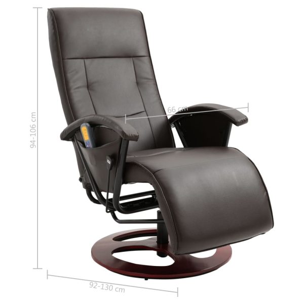 Massage Chair Faux Leather – Brown