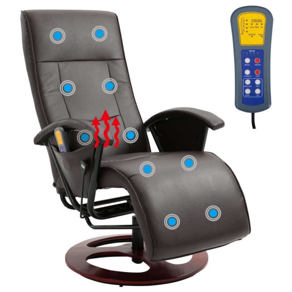 Massage Chair Faux Leather – Brown