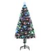 Christmas Tree with LEDs Green and White Fibre Optic – 120×60 cm