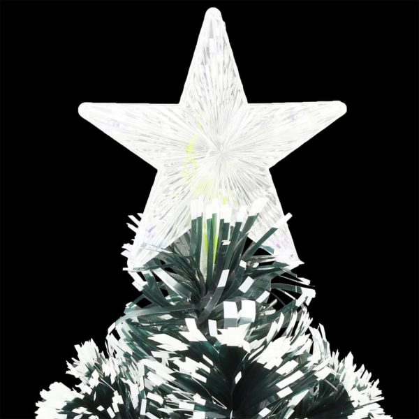 Christmas Tree with LEDs Green and White Fibre Optic – 120×60 cm