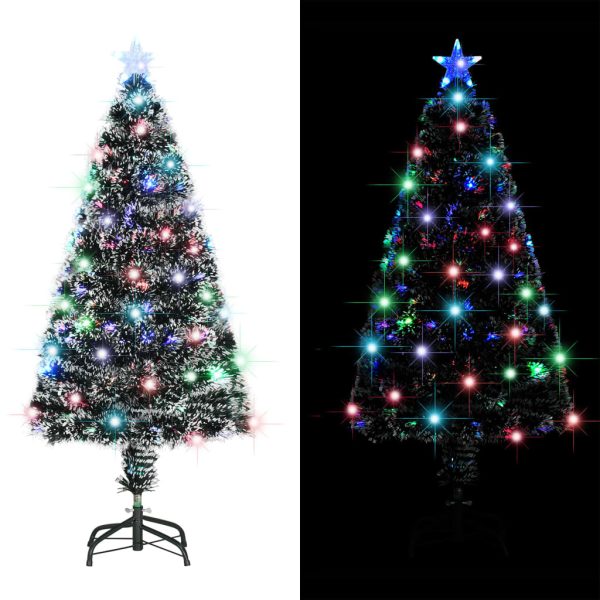 Christmas Tree with LEDs Green and White Fibre Optic