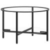 Tea Table and 70 cm Tempered Glass – Transparent