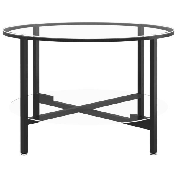 Tea Table and 70 cm Tempered Glass – Transparent