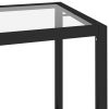 Console Table 100x36x90 cm Tempered Glass – Black and Transparent
