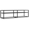 Bozeman TV Cabinet Transparent Tempered Glass – 160x40x40.5 cm, Black