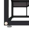 Bozeman TV Cabinet Transparent Tempered Glass – 160x40x40.5 cm, Black