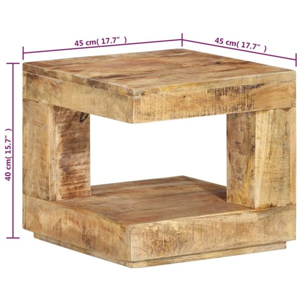 Coffee Table 45x45x40 cm – Solid Mango Wood