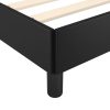 Bed Frame Black Faux Leather – KING SINGLE