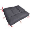 Upholstered Seat Cushion – 60x60x10 cm, Dark Grey