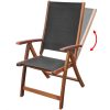 Folding Garden Chairs Solid Acacia Wood and Textilene – 2