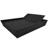 Outdoor Lounge Bed with Cushion Poly Rattan – Black