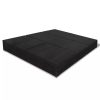 Outdoor Lounge Bed with Umbrella Poly Rattan – Black