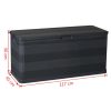 Garden Storage Box 117x45x56 cm – Black