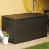 Garden Storage Box 120x56x63 cm PP Rattan – Brown