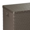 Garden Storage Box 120x56x63 cm PP Rattan – Brown