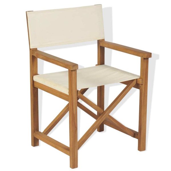 Folding Director’s Chair Solid Teak Wood