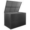 Garden Storage Box 150x100x100 cm Poly Rattan – Black