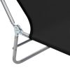 Folding Sun Loungers 2 pcs Steel and Fabric – Black