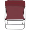 Folding Sun Loungers 2 pcs Steel and Fabric – Red