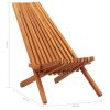 Folding Outdoor Lounge Chair Solid Acacia Wood
