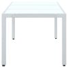 Garden Table Poly Rattan – 190x90x75 cm, White