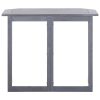Bistro Table 90x50x75 cm Solid Acacia Wood – Grey
