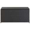 Garden Storage Box Poly Rattan – 100x50x50 cm, Black