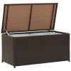 Garden Storage Box Poly Rattan – 100x50x50 cm, Brown
