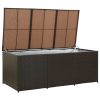 Garden Storage Box Poly Rattan – 180x90x75 cm, Brown