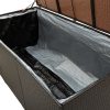 Garden Storage Box Poly Rattan – 180x90x75 cm, Brown